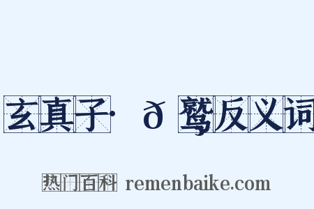 玄真子·𬸚鹫反义词是什么意思的图片
